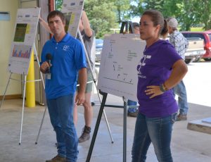 Kellie and A.J. Blair discuss some of their on farm research results