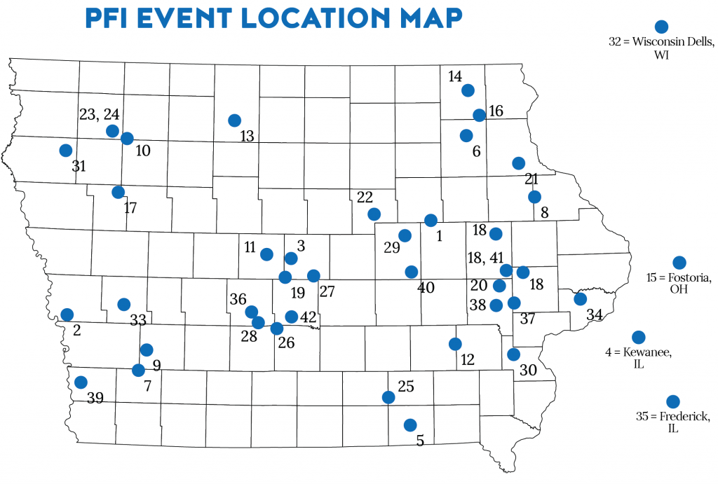 2019 Practical farmers Field day map