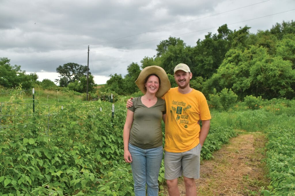 Natasha Hegmann and Pete Kerns on their farm