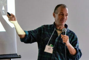 Mike Malik presenting at orcharding short course at PFI conference