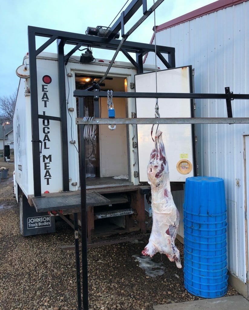 Old Parlor Meat Company, operated by Curtis and Emily Van Grouw, opened in February 2021 and provides on farm slaughter for beef, pork, lamb and goat