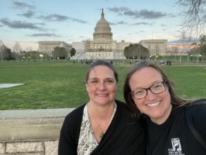 Sally Worley and Clare Lindahl of Soil Water Conservation Society