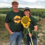 Eric and Ann Franzeburg with sunflower