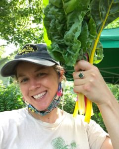 Molly Schintler with chard Courtesy of Echollective Farm