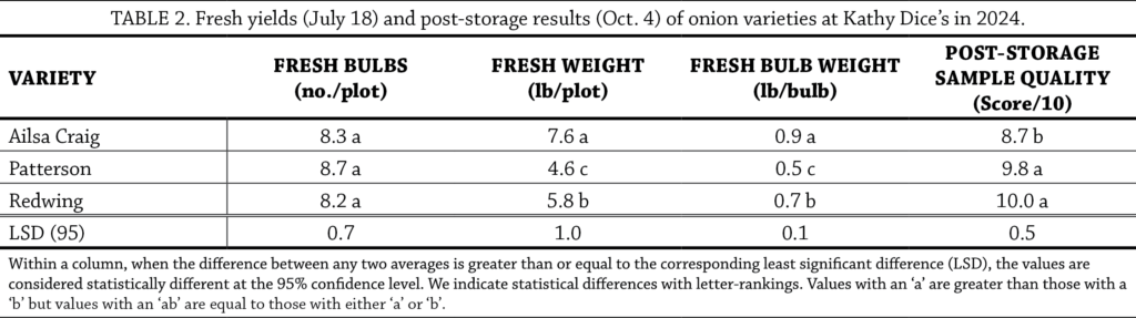 Onion table 2