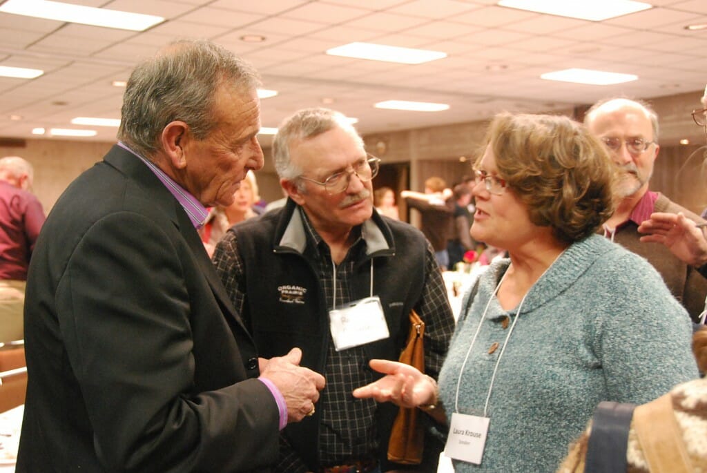 Fedele Bauccio, Ron Rosmann, and Laura Krouse at the 2012 PFI Conference.