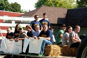 The FFA Float in the Independence Schools Homecoming parade, 2013. (Photo courtesy of the Indee Ag Ed Facebook page).