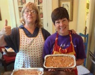Donna Prizgintas (left) and Lonna Nachtigal, hosts of "DonnaLonna Kitchen" on KHOI 89.1 FM in Ames