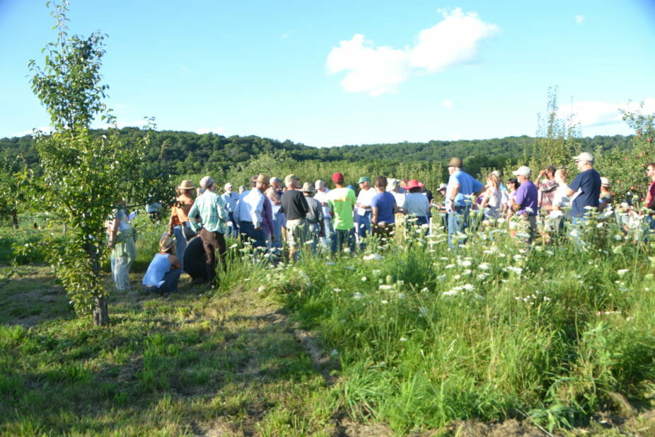 100 people attended the pear field day at Sliwa Meadow Farm.