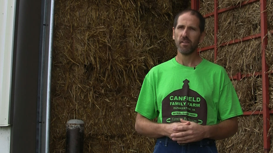 Earl Canfield grows small grains and other crops near Dunkerton.